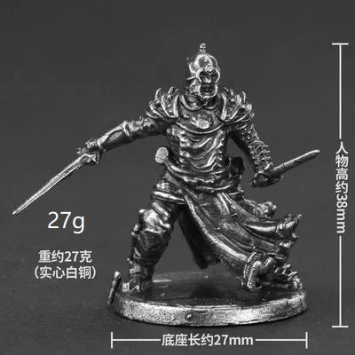 White Brass War Legions Fearless Knight Soldier Models Miniature Figurine Collections Metal Chess Piece Table Game Ornament