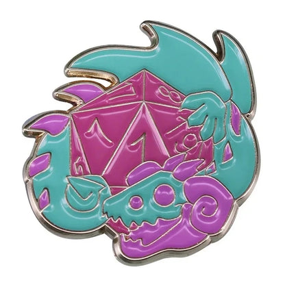 RPG Game Dungeon DnD Dragon Enamel Pins Dice D20 Cartoon Brooch Clothes Backpack Lapel Badges Fashion Jewelry Gifts
