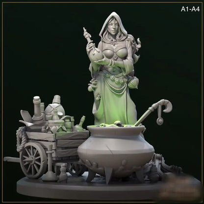 32mm , miniature model resin figure ，Merchants of the dark alley , Unassembled and unpainted kit