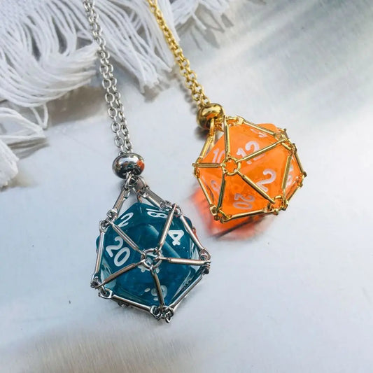 New Crystal Cage Holder Necklace Adjustable Stone Net Interchangeable Stainless Steel Necklace Dice Rope Chain Pendant Jewelry