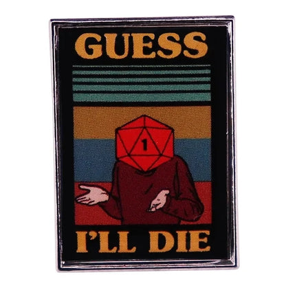 RPG Game Dungeon DnD Dragon Enamel Pins Dice D20 Cartoon Brooch Clothes Backpack Lapel Badges Fashion Jewelry Gifts