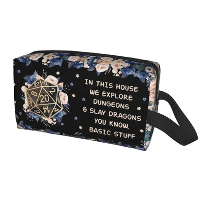Dnd Game Definitely Not A Trap Door Makeup Bag Women Travel Cosmetic Organizer Kawaii Storage Toiletry Bags