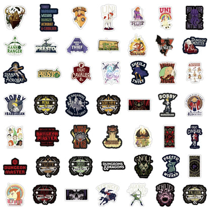 10/50/100PCS Game Dungeons & Dragons Stickers Cool Cartoon Graffiti Sticker Decorative Graffiti Sticker Toys for Guitar Bike