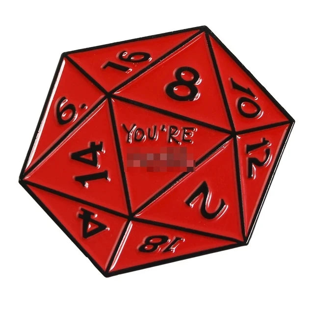 RPG Game Dungeon DnD Dragon Enamel Pins Dice D20 Cartoon Brooch Clothes Backpack Lapel Badges Fashion Jewelry Gifts