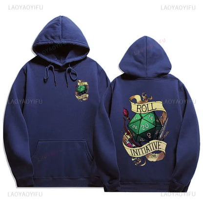 Dragon Dice and Dungeons Board Game Hoodies Fashion Long Sleeve Sweatshirt Funny Anime Cartoon Graphic Hoodie Unisex Pullovers
