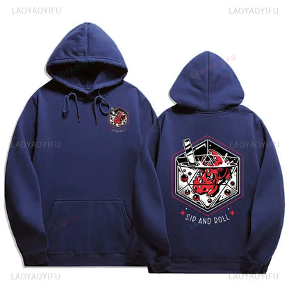 Dragon Dice and Dungeons Board Game Hoodies Fashion Long Sleeve Sweatshirt Funny Anime Cartoon Graphic Hoodie Unisex Pullovers
