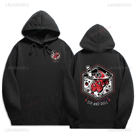 Dragon Dice and Dungeons Board Game Hoodies Fashion Long Sleeve Sweatshirt Funny Anime Cartoon Graphic Hoodie Unisex Pullovers