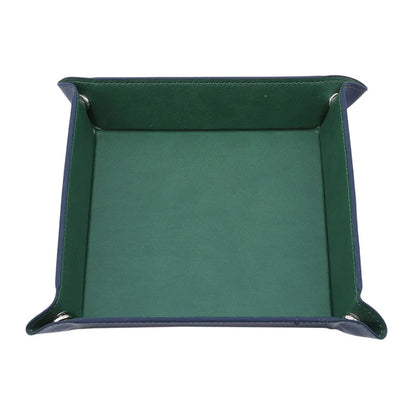 High Quality Leather Folding Hexagon Dice Tray Purple Dice Box For RPG DnD Games Dice Storage Collapsible Phone Key Coin Storage