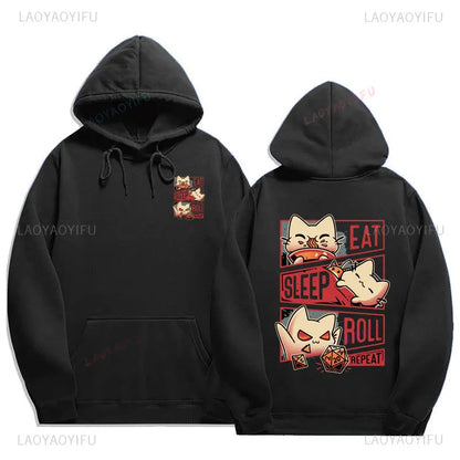 Dragon Dice and Dungeons Board Game Hoodies Fashion Long Sleeve Sweatshirt Funny Anime Cartoon Graphic Hoodie Unisex Pullovers