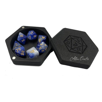 DND Dice tray, Dice box for Role Play Games Players Dungeons and Dragon D&D Dice Collection Box Board Game RPG Resin Dice Tray