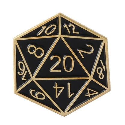 RPG Game Dungeon DnD Dragon Enamel Pins Dice D20 Cartoon Brooch Clothes Backpack Lapel Badges Fashion Jewelry Gifts