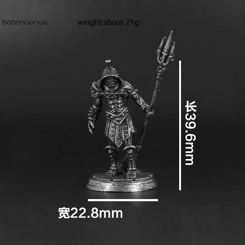 White Brass War Legions Fearless Knight Soldier Models Miniature Figurine Collections Metal Chess Piece Table Game Ornament Gift