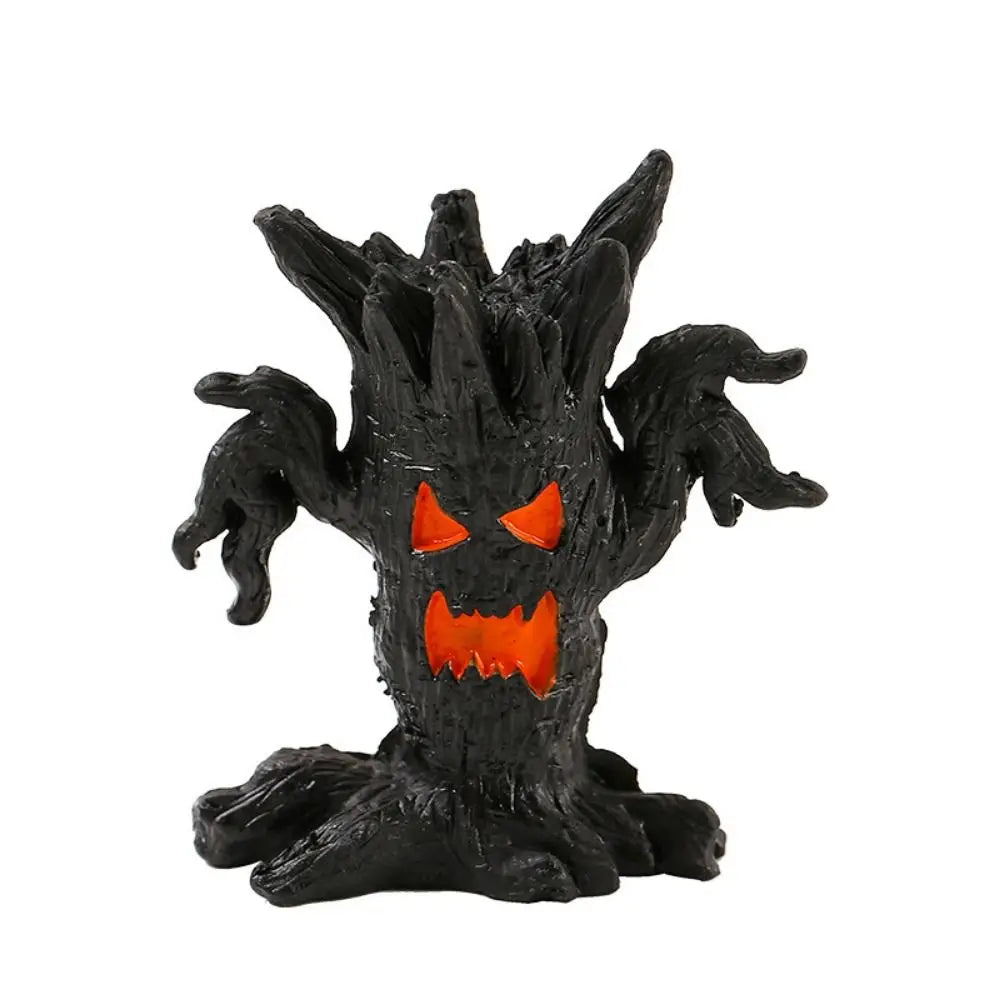 Resin Crafts Simulation Tree Spirit Ornaments Cartoon DIY Ghost Stake Ornaments Handmade Tree Spirit Miniatures