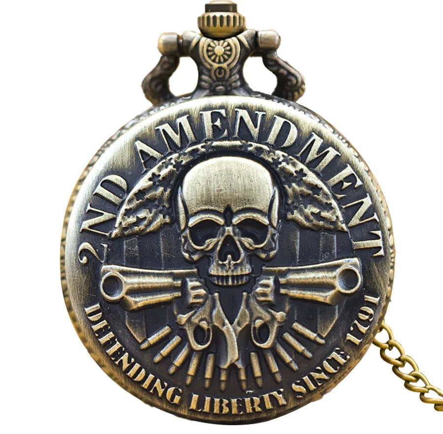Vintage skull flap pocket watch box pendant mini metal polyhedron dice necklace board game accessories fashion anime accessories