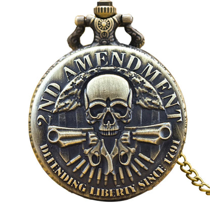 Vintage skull flap pocket watch box pendant mini metal polyhedron dice necklace board game accessories fashion anime accessories