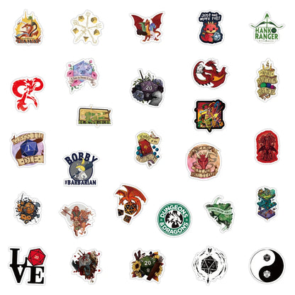 10/50/100PCS Game Dungeons & Dragons Stickers Cool Cartoon Graffiti Sticker Decorative Graffiti Sticker Toys for Guitar Bike