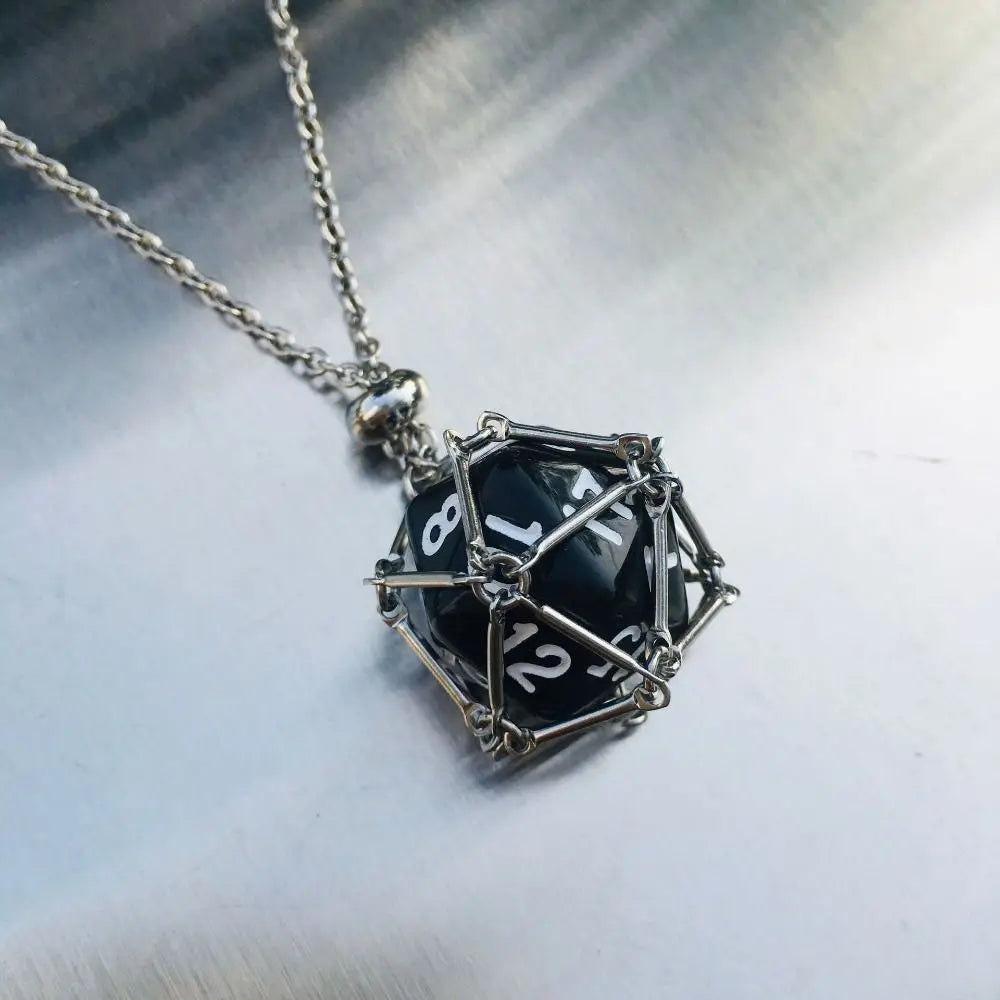 New Crystal Cage Holder Necklace Adjustable Stone Net Interchangeable Stainless Steel Necklace Dice Rope Chain Pendant Jewelry
