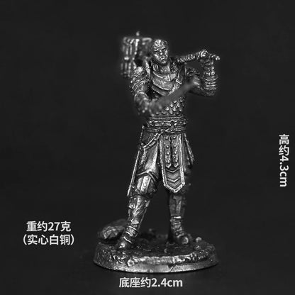Dungeons Dragons Soldier Model White Copper Metal Miniature Decoration Craft Copper Sculpture Desk Game Aaccessories