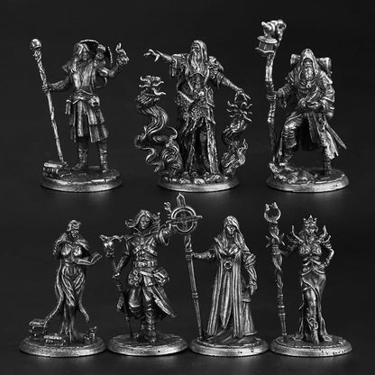 White Copper Metal Soldier Model Action Figures Board Game Miniature Ornament Accessories Piece Creative Toys Gift Desktop Decor