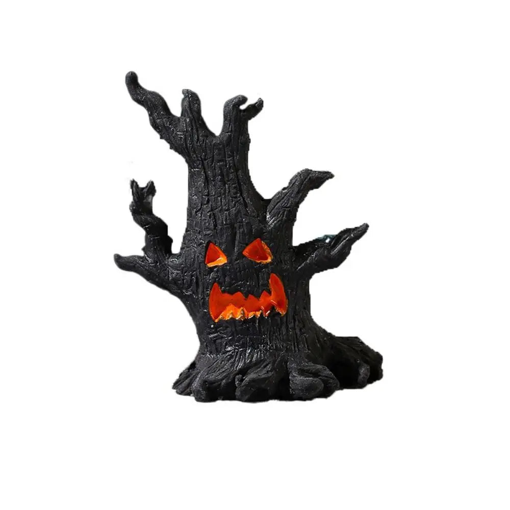 Resin Crafts Simulation Tree Spirit Ornaments Cartoon DIY Ghost Stake Ornaments Handmade Tree Spirit Miniatures