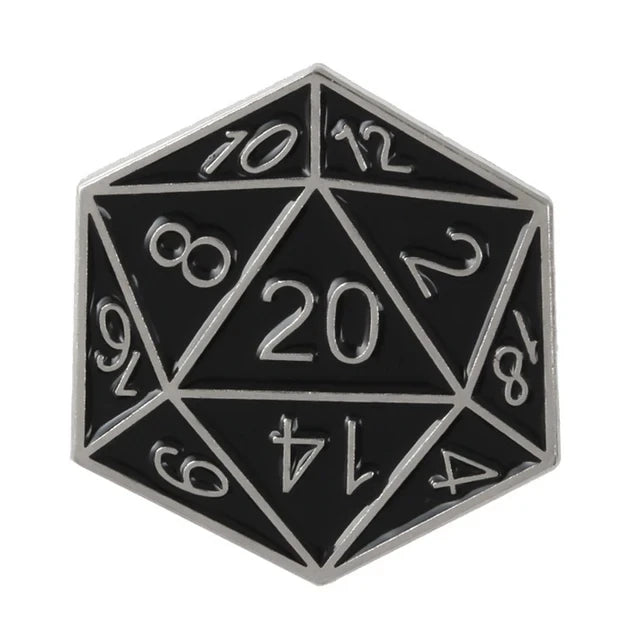 RPG Game Dungeon DnD Dragon Enamel Pins Dice D20 Cartoon Brooch Clothes Backpack Lapel Badges Fashion Jewelry Gifts