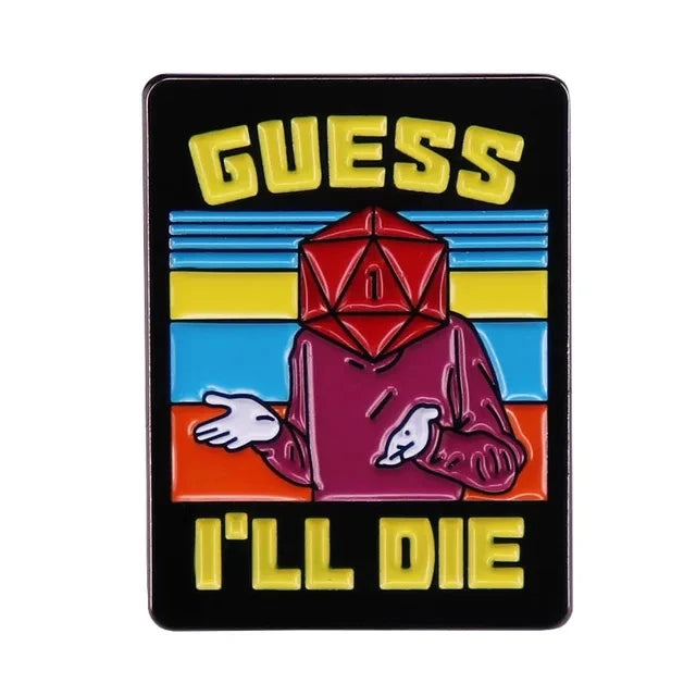 RPG Game Dungeon DnD Dragon Enamel Pins Dice D20 Cartoon Brooch Clothes Backpack Lapel Badges Fashion Jewelry Gifts