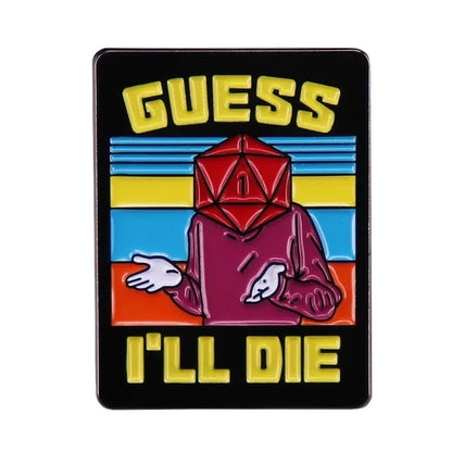 RPG Game Dungeon DnD Dragon Enamel Pins Dice D20 Cartoon Brooch Clothes Backpack Lapel Badges Fashion Jewelry Gifts
