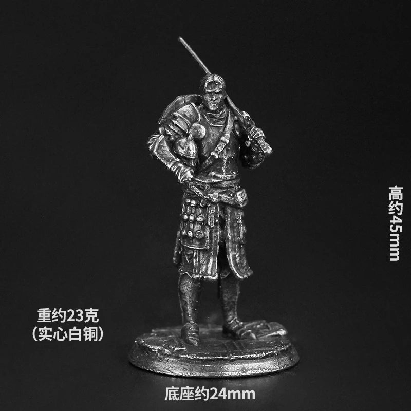 Dungeons Dragons Soldier Model White Copper Metal Miniature Decoration Craft Copper Sculpture Desk Game Aaccessories