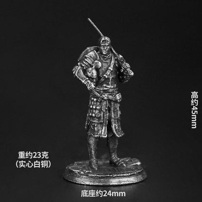 Dungeons Dragons Soldier Model White Copper Metal Miniature Decoration Craft Copper Sculpture Desk Game Aaccessories
