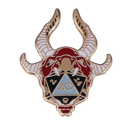 RPG Game Dungeon DnD Dragon Enamel Pins Dice D20 Cartoon Brooch Clothes Backpack Lapel Badges Fashion Jewelry Gifts