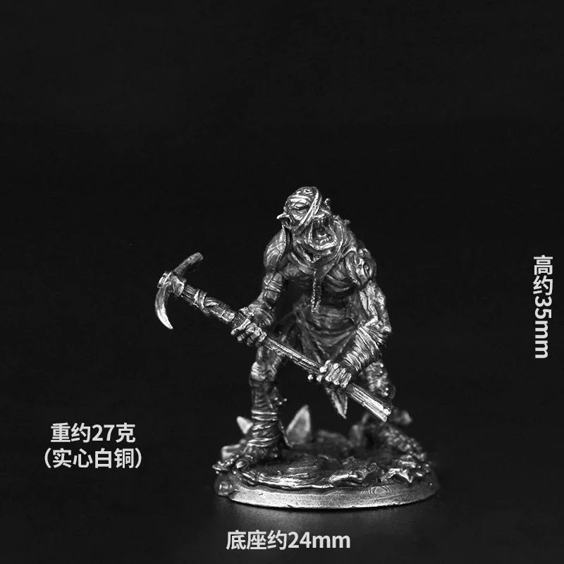 Metal Bronze Dragon and Dungeon Soldier Model Handmade Gift Ornament Desktop Game Ornament Chess Toy