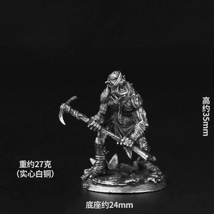 Metal Bronze Dragon and Dungeon Soldier Model Handmade Gift Ornament Desktop Game Ornament Chess Toy