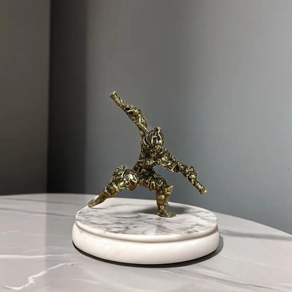 Creative Alloy WU KONG Figure Bronze Handmade Desktop Ornament Battle Victories WU KONG