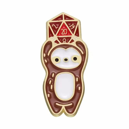 RPG Game Dungeon DnD Dragon Enamel Pins Dice D20 Cartoon Brooch Clothes Backpack Lapel Badges Fashion Jewelry Gifts