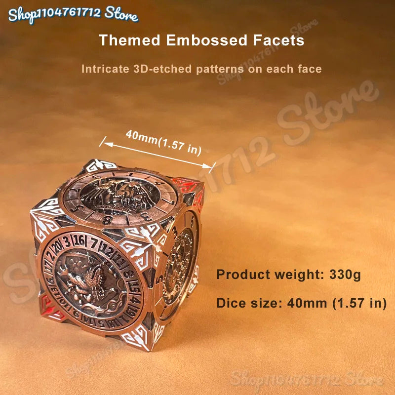 Metal Mechanical Roulette Spinning DND Fingertip Gyro Dice 7 in 1 for Dungeons and Dragons RPG Role Playing Tabletop Games Gift