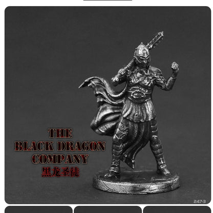White Brass War Legions Fearless Knight Soldier Models Miniature Figurine Collections Metal Chess Piece Table Game Ornament
