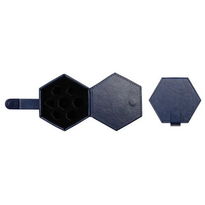 New PU Leather Dice Storage Bag Can Hold 7 Dice Protective DND Bundle Pocket Hexagon DND Dice Tray