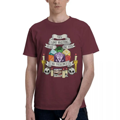 Dungeon And Dragons Dice 100% Cotton Casual Breathable Confortable Men Top Mens Designer Clothes Men T-Shirt