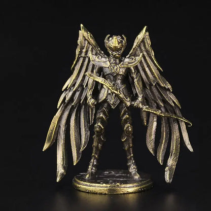 Old-fashion Brass Saint Twelve Constellations The Zodiac Armored Warrior Mini Metal Models Ornaments DIY Decoration Crafts