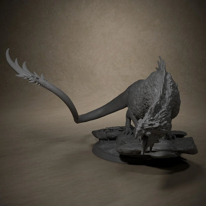 Tiamat Dragonspawn White Miniature Models Dungeons and Dragons 3D Printing Resin Unpainted Tabletop Miniatures Suit for Pathfind