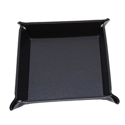 High Quality Leather Folding Hexagon Dice Tray Purple Dice Box For RPG DnD Games Dice Storage Collapsible Phone Key Coin Storage