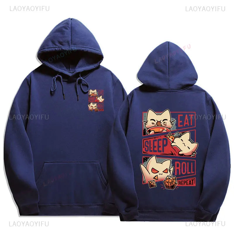 Dragon Dice and Dungeons Board Game Hoodies Fashion Long Sleeve Sweatshirt Funny Anime Cartoon Graphic Hoodie Unisex Pullovers