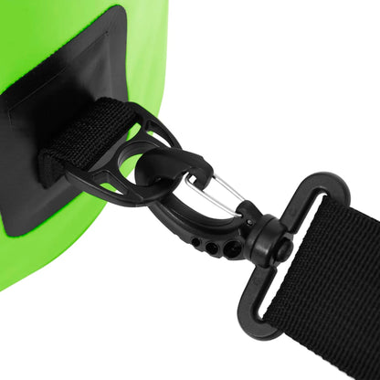 vidaXL Dry Bag with Zipper Green 5.3 gal PVC-3