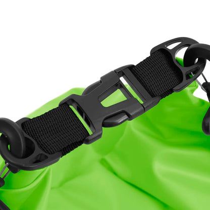 vidaXL Dry Bag with Zipper Green 5.3 gal PVC-4