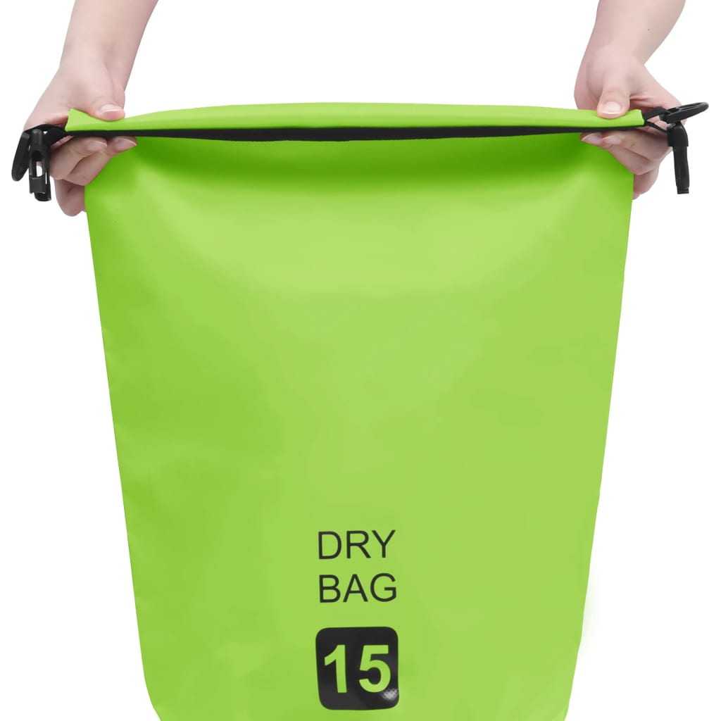 vidaXL Dry Bag Green 4 gal PVC-1