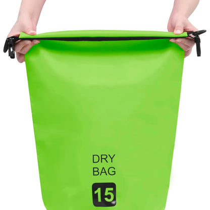 vidaXL Dry Bag Green 4 gal PVC-1