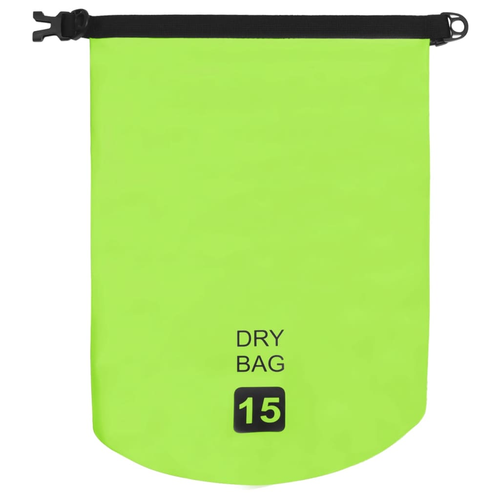 vidaXL Dry Bag Green 4 gal PVC-2