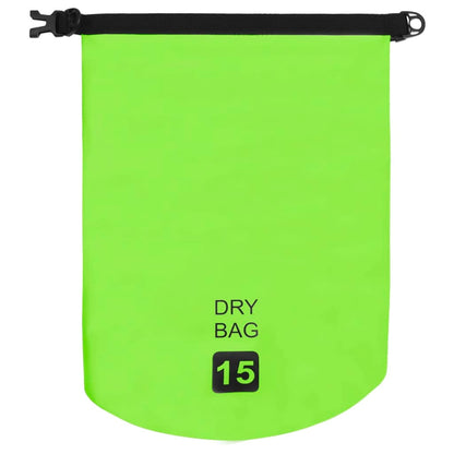 vidaXL Dry Bag Green 4 gal PVC-2