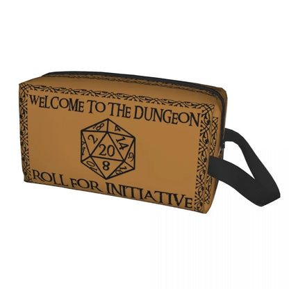 Dnd Game House Initiative Cosmetic Bag Women Cute Large Capacity Makeup Case Beauty Storage Toiletry Bags