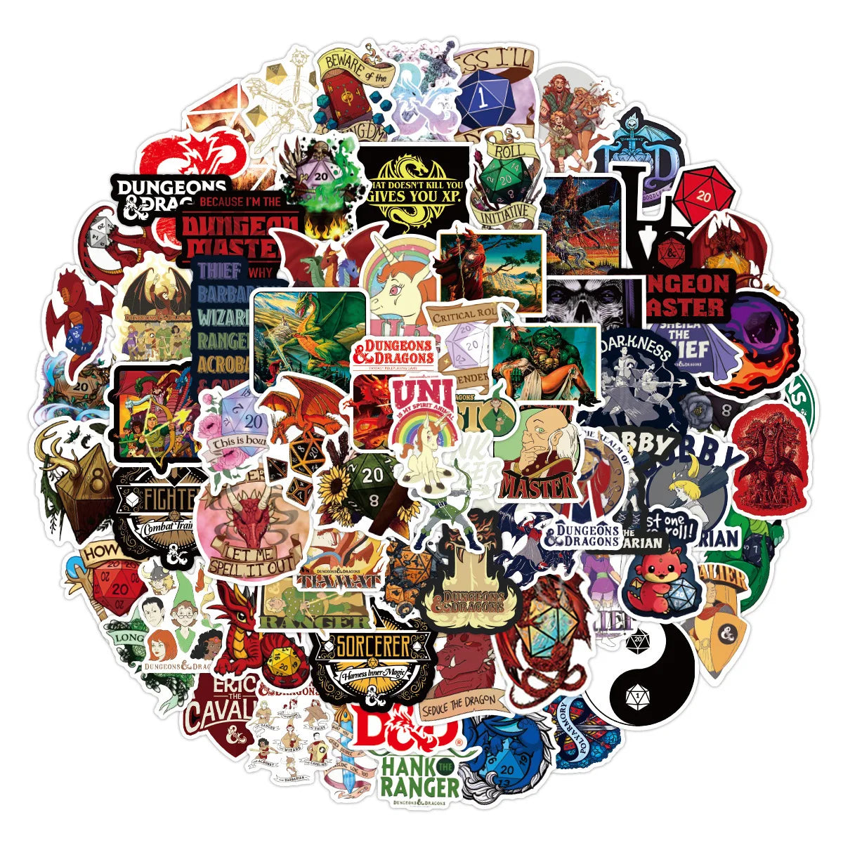 10/50/100PCS Game Dungeons & Dragons Stickers Cool Cartoon Graffiti Sticker Decorative Graffiti Sticker Toys for Guitar Bike